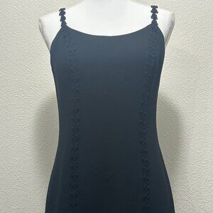 Zum Zum vintage black mini dress with spaghetti straps, lined, size 11-12